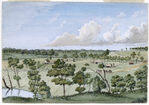 Station on the Campaspe, 1854, Charles Lyall, SLV