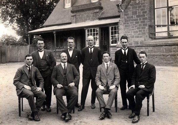 A W Steane with staff at School of Mines, Ballarat. Federation University Collection